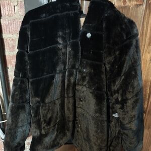 Bearpaw Luxurious Black Faux Fur Jacket
